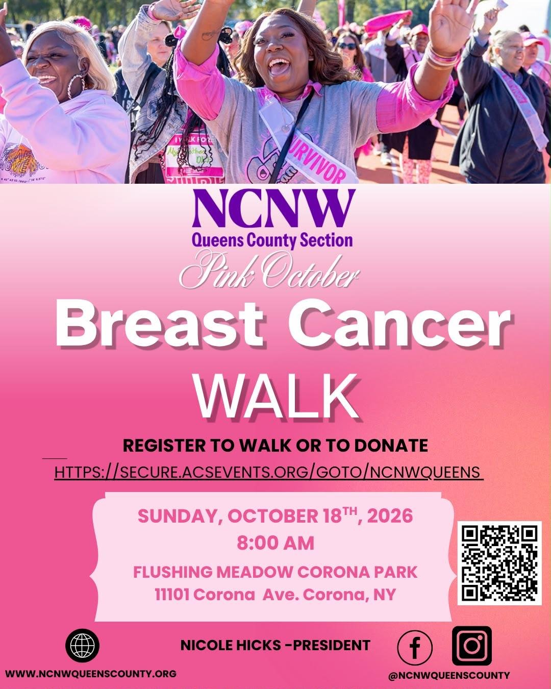 NCNW QCS 2026 Breast Cancer Walk